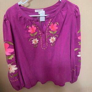 Easel pink floral top